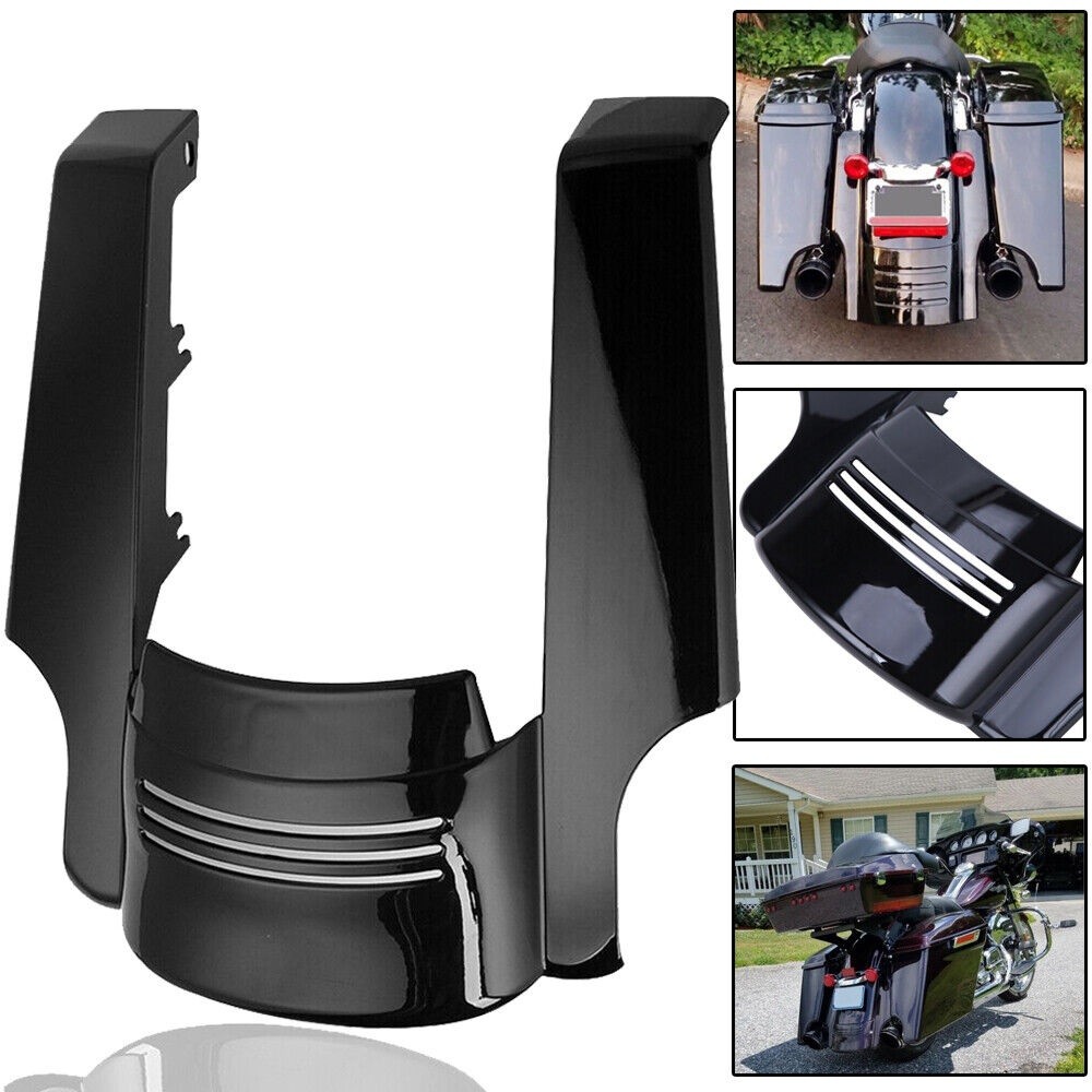 รถจักรยานยนต์ 7 "ด้านหลัง Fender แผงขยายยืด Mudguard Filler สําหรับ Harley Touring Road King Street Glide 14-22