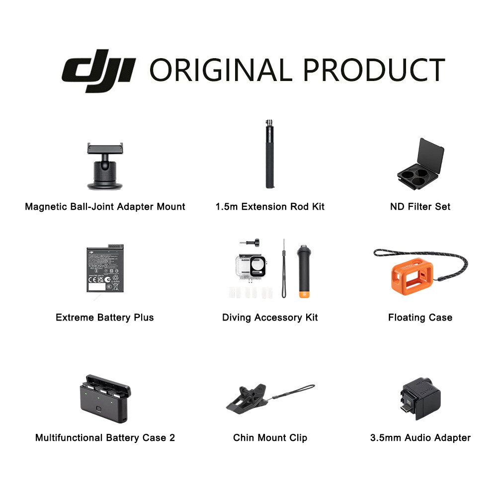 DJI Osmo Action 5 Pro Accessories（Selfie Stick/Battery/ND Filter Kit/Waterproof Case）
