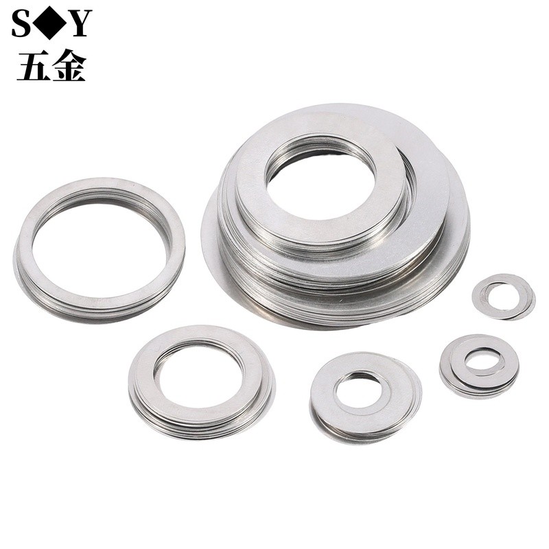 ((M8-M20) 304 สแตนเลสปะเก็นบางเฉียบรอบโลหะปะเก็นแบน 0.1/0.2/0.3/0.5 มม.ปรับช่องว่างปะเก็นแบนสําหรับเพลา M9M10M12M14M15M16M17M18 - รูปที่ 5