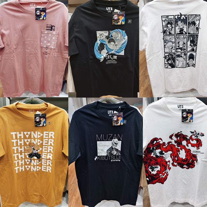 UNIQLO UNIQLO Weekly Shonen JUMP Demon Slayer เสื้อยืดแขนสั้นที่สองพร้อมสต็อก