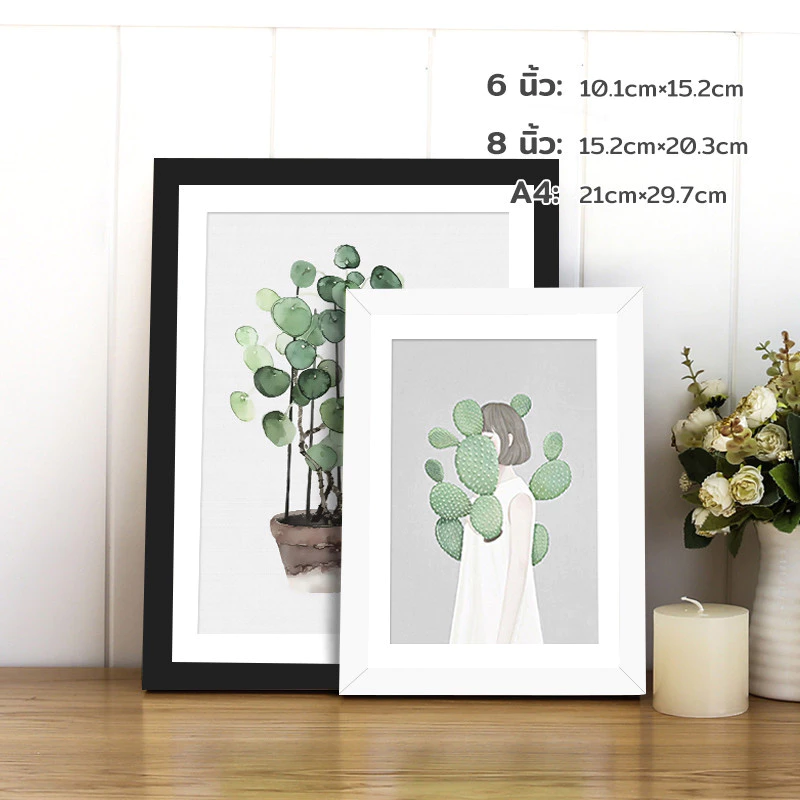 กรอบรูปขนาด 4x6”,5x7",,6X8",A4 ไม้3สี กรอบรูปปัจฉิม กรอบรูปเล็ก กรอบใส่รูปภาพ กรอบร กรอบรูปมินิมอล Modern Minimal