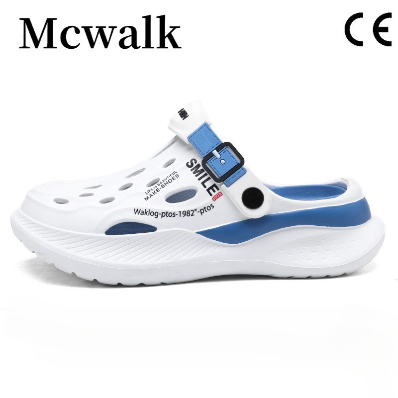 McWalk/รองเท้าแตะผู้ชาย/clogs/ พื้นหนา/หัวโต/กันลื่น/ใส่บ้าน/ลำลองเท้าแบน/เพื่อสุขภาพ/สลิปเปอร์