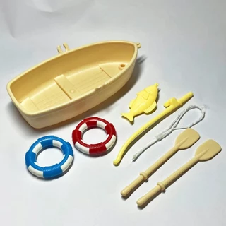 ตกแต่งตู้ปลา ภูมิทัศน์ตู้ปลา 3PCS เซ็ตโมเดลเรซิ่น โมเดลเรือตกปลาจําลอง สําหรับตกแต่งตู้ปลา