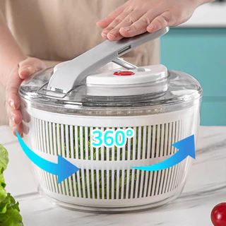 COD ที่ล้างผัก ตะกร้าล้างผัก 2in1 Salad Spinner ล้างแช่ในเครื่องปั่น และสะเด็ดน้ำออกจากผัก สะดวก รวดเร็ว