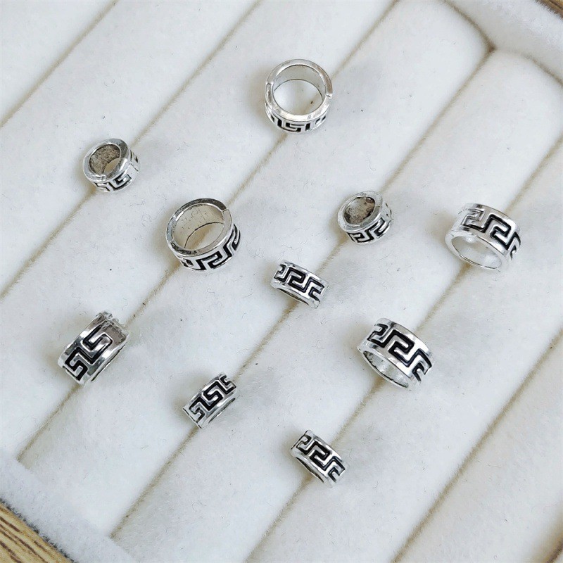 อุปกรณ์ทำสร้อยข้อมือ DIY 50 ชิ้น กระดาษรูปแบบโลหะผสม พร้อมตัวเว้นวรรคและลูกปัด ขายส่ง