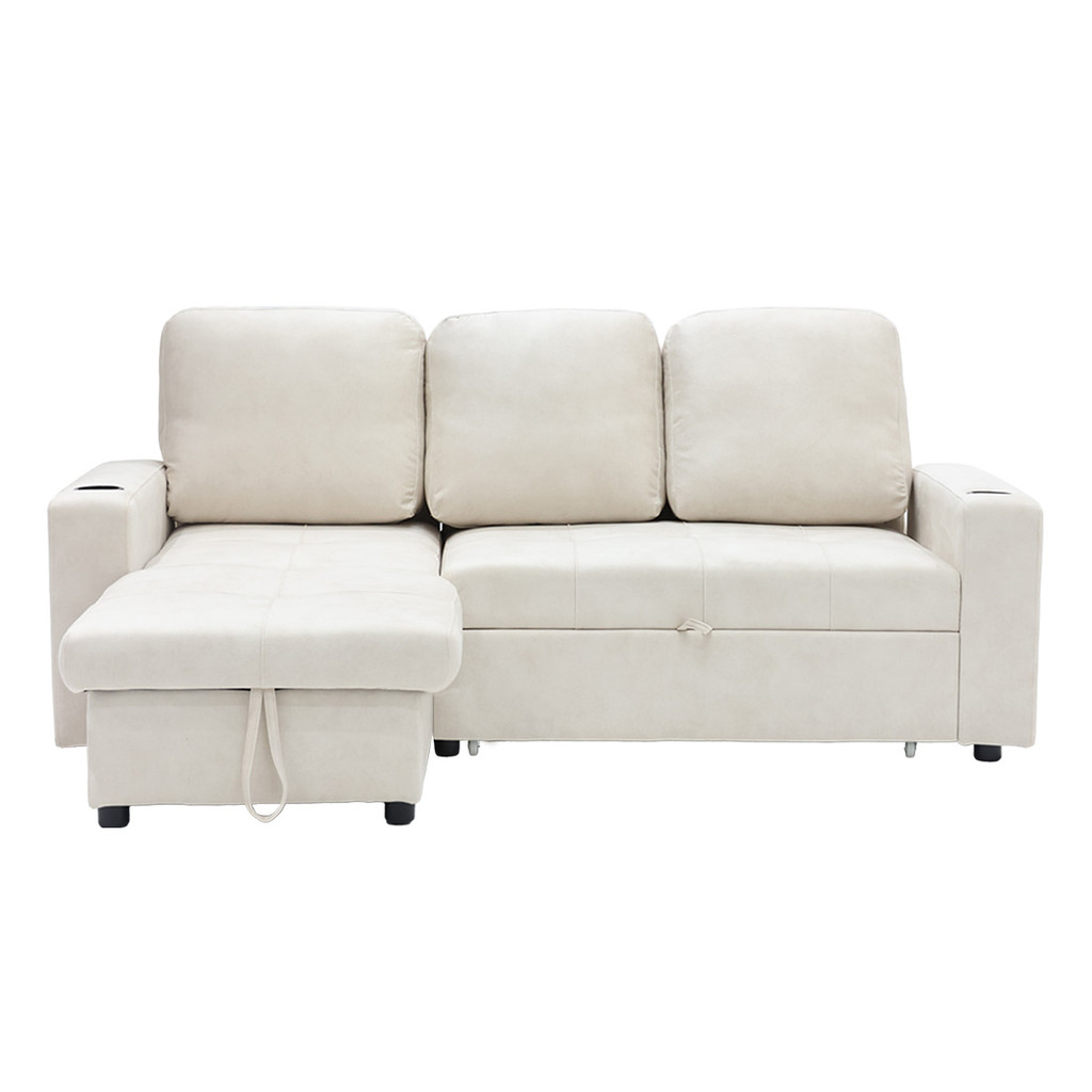 SB Design Square โซฟาเข้ามุมซ้าย รุ่น Reindeer สีครีม (210x166x94 ซม.)  แบรนด์ SB DESIGN SQUARE