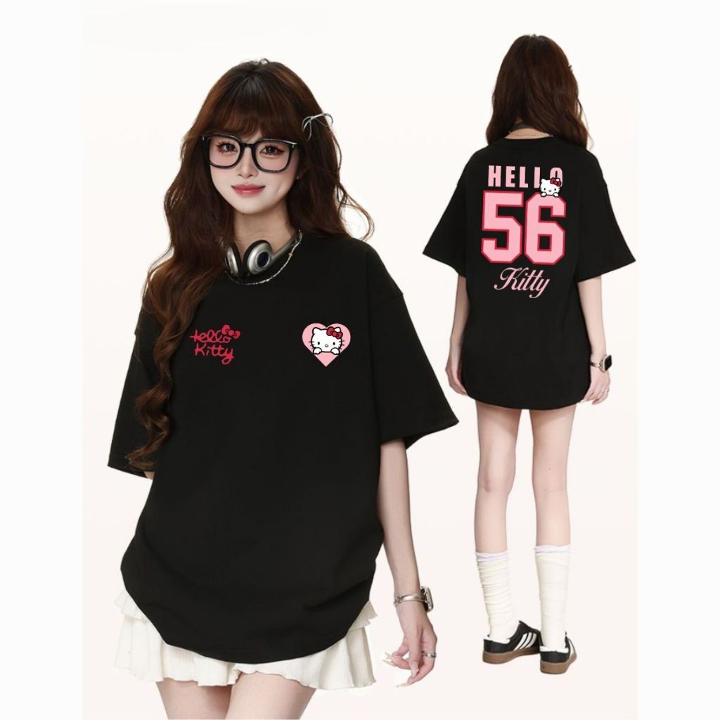 (จัดส่งตลอด 24 ชั่วโมง）Angle Official   พิมพ์ลาย ผ้าCOTTON โคตรนุ่ม  เสื้อคอกลม เสื้อยืดผู้หญิง