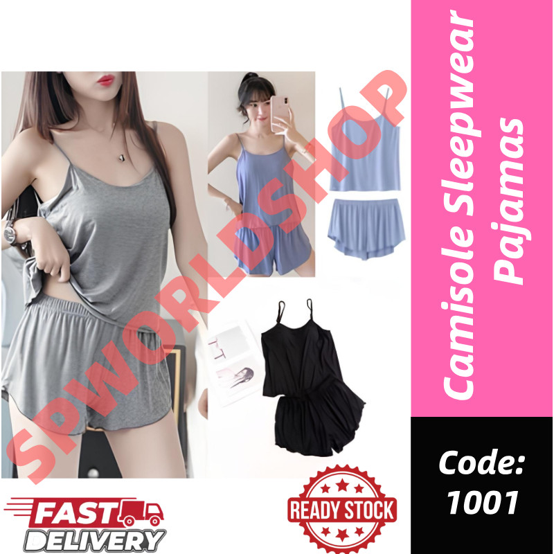 Camisole ชุดนอนชุดนอนชุดผู้หญิง Selesa & Seksi ชุดนอนชุดราตรี 1001