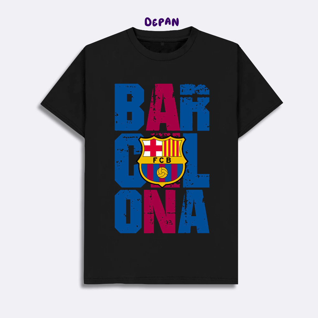 KATUN Barcelona FC เสื้อฟุตบอลชายแฟนฟุตบอล Barca FC Barcelona Combed Cotton 24s