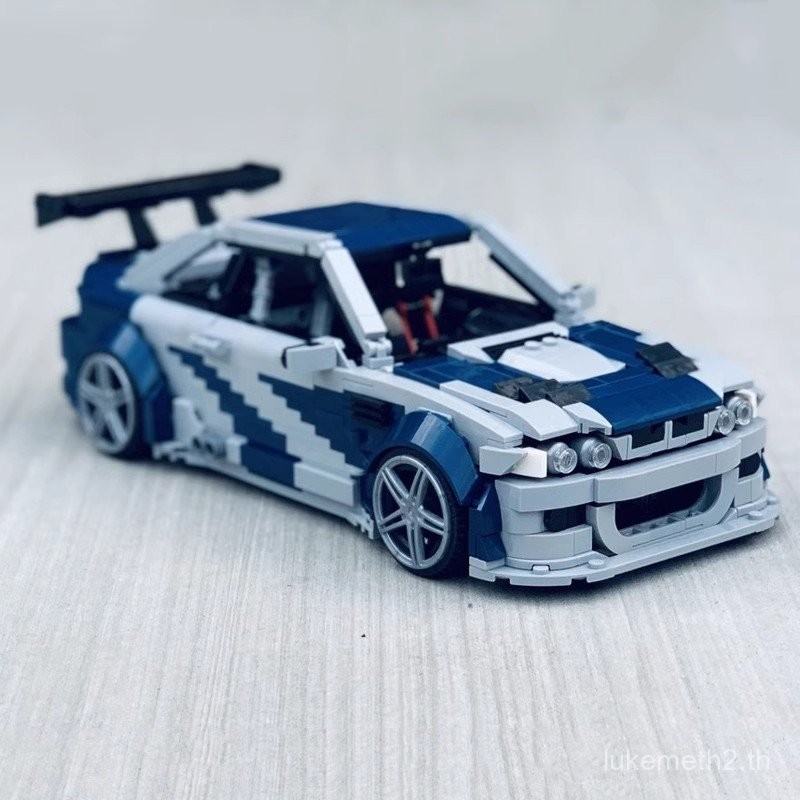 MOC Building Blocks ใช้งานร่วมกับ Lego 59003 BMW E46 M3 GTR BMW รถ Building Blocks ของเล่นความเร็วที