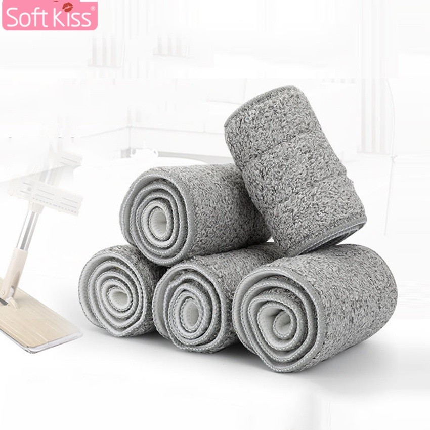 Softkiss ผ้าถูพื้นไมโครไฟเบอร์ ผ้าม็อบ ผ้าไม้ม๊อบ