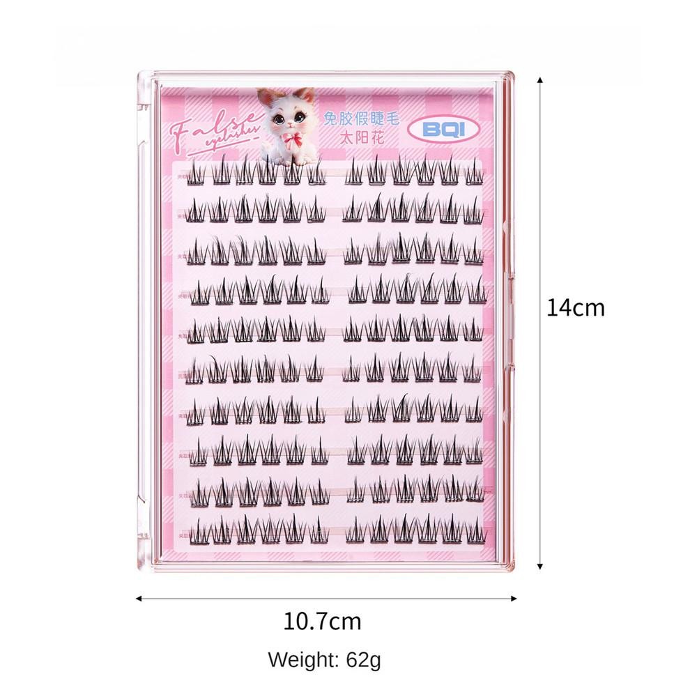 BQI ขนตาปลอมแบบมีกาวในตัว ผู้หญิง แต่งหน้า ขนตาปลอม ไม่ต้อง กาวติดขนตา 10 แถว 100/120 กระจุกต่อกล่อง ขนตา ขนตาสายฝอ - รูปที่ 7