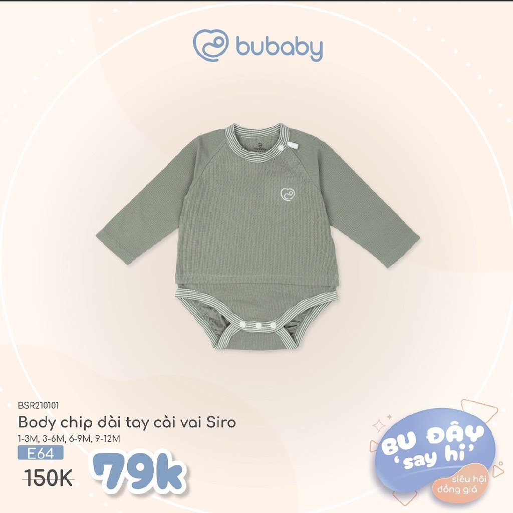 [BUBABY] ชุดบอดี้สูทแขนยาวแบรนด์ bubaby สําหรับทารกแรกเกิดสูงสุด 11กก