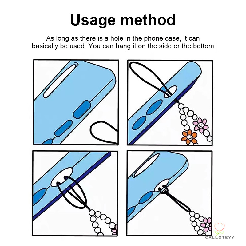 โซ่โทรศัพท์มือถือสีชมพู สายคล้องมือสายคล้องโทรศัพท์ลูกปัดลายการ์ตูนหัวใจผู้หญิง จี้กล้องโทรศัพท์ผู้หญิงกันการสูญหายสายรั - รูปที่ 7