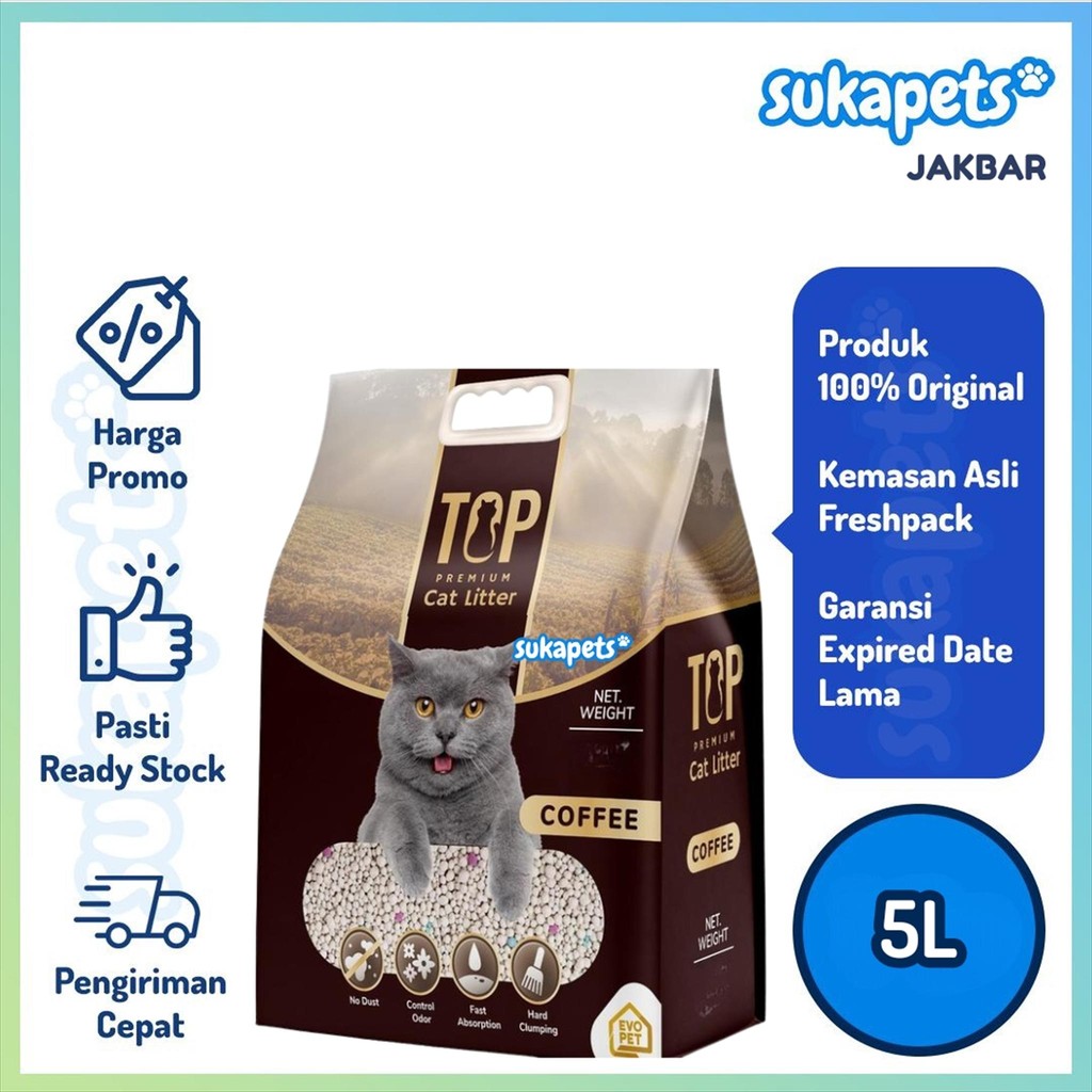 Top Cat Litter Cat Litter Clump Coffee 5L