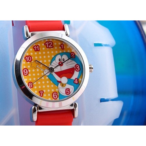 Doraemon 3D Graph Siliocne Band Quartz Kid Watch w/ Gift Box DM-3K1119P-004RD