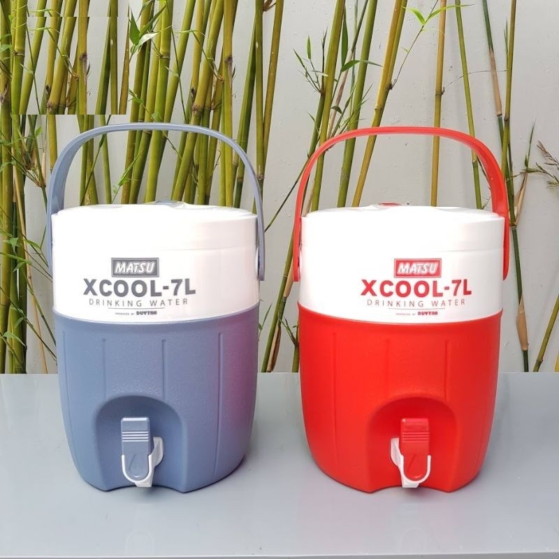 Matsu XCool ถังน้ําแข็งเดินทางพร้อมก๊อกน้ําคุณภาพสูงของแท้ Duy Tan 7L ความจุ