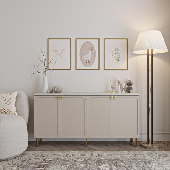 SB Design Square ตู้เก็บของ ขนาด 160 ซม. รุ่น Aelina (Haneul Collection) (160x30x80 ซม.)  แบรนด์ SB FURNITURE