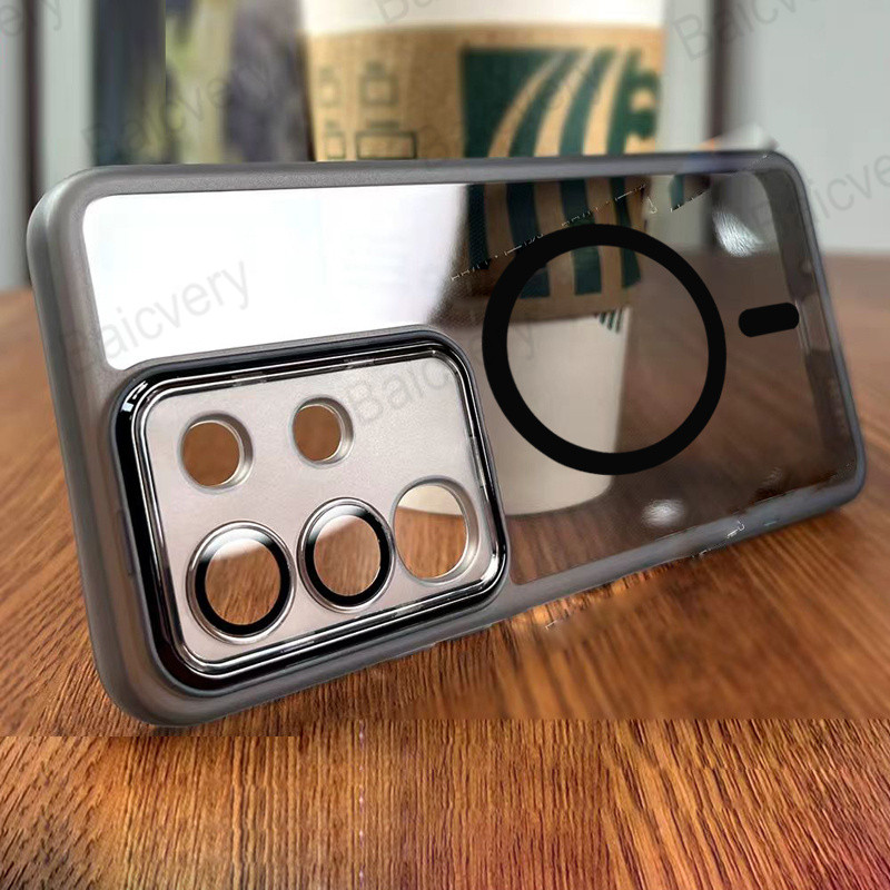 ปลอกสําหรับ VIVO Y29 4G V2434 T4X 5G V2437 กล้องปกป้องสีสันพร้อมสติกเกอร์แม่เหล็ก