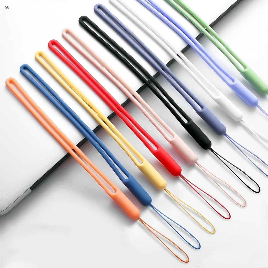Phone Lanyard สายคล้องโทรศัพท์มือถือ สไตล์วินเทจ เชือกเส้นเล็ก แบบเรียบง่าย Silicone Colorful
