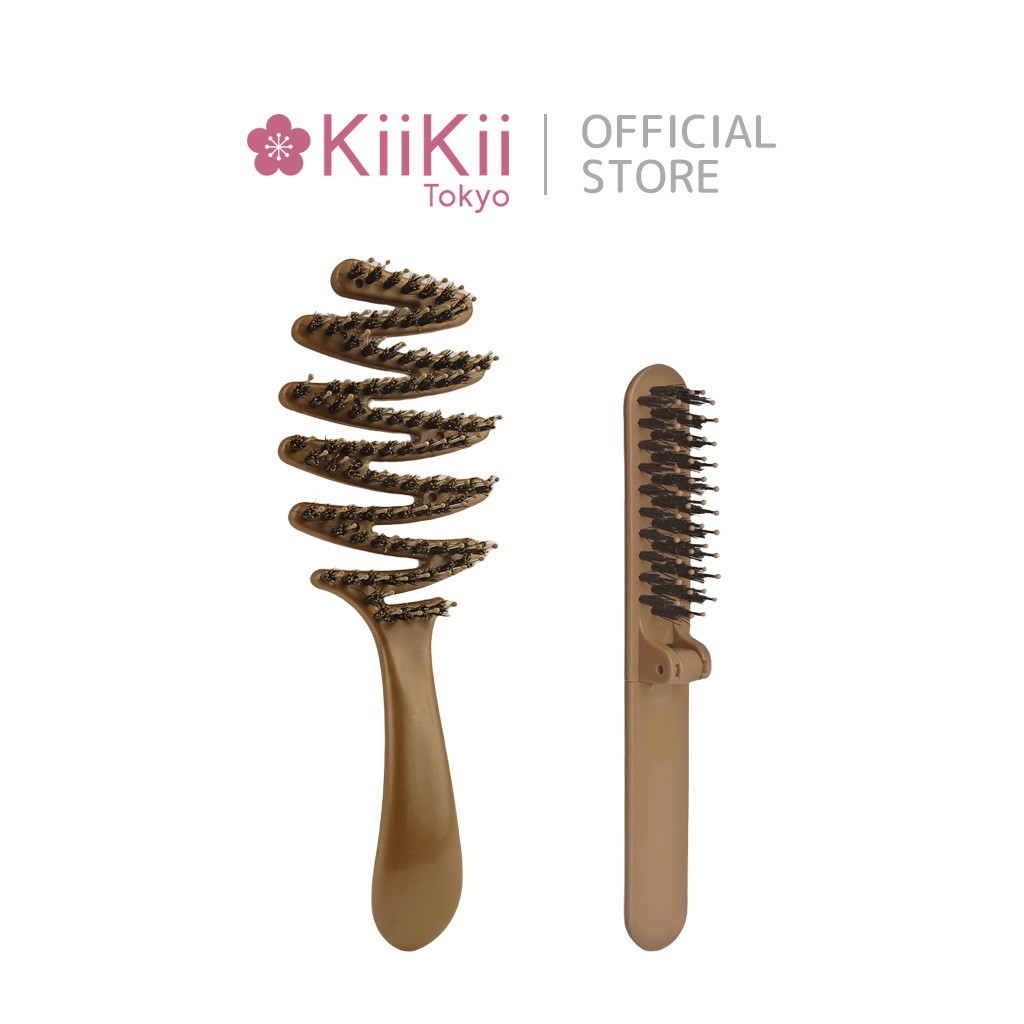 KiiKii Beauty หวีขนหมูป่า หวี หวีลดผมร่วง นวดหนังศีรษะ สำหรับนวดผม ป้องกันไฟฟ้าสถิตย์ - รูปที่ 7