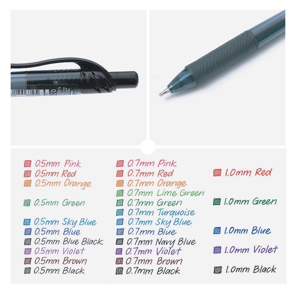Pentel EnerGel X รุ่น BLN105 ขนาด 0.5 MM หัวปากกา Needle Tip ปากกาเจลสีสันลื่น เขียนคม-แห้งไว ด้ามจับสบาย เติมหมึกได้ - รูปที่ 2