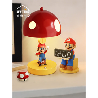 การ์ตูนสร้างสรรค์มาริโอเด็กโคมไฟตั้งโต๊ะมาริโอไฟกลางคืนขนาดเ…