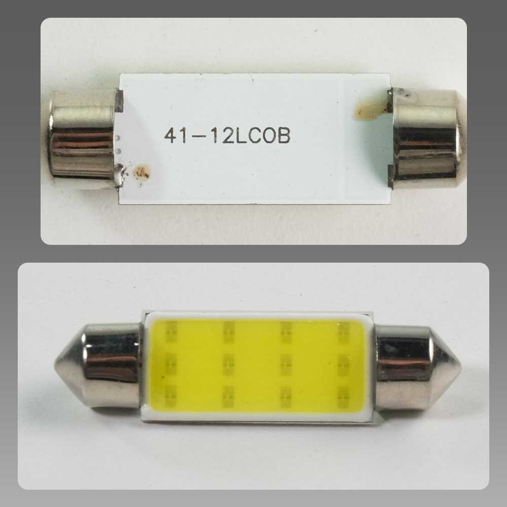 ANDEASTR ไฟภายในรถ LED แผ่นโดมไฟ C5W 2W Cool White 1 ชิ้น - BA9S