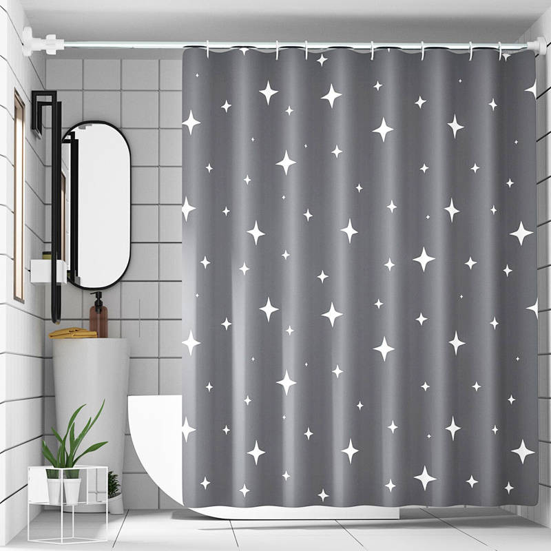 Waterproof Thickened Shower Curtain Water-Repellent Cloth Shower Curtain Mildew-Proof Shower Curtain