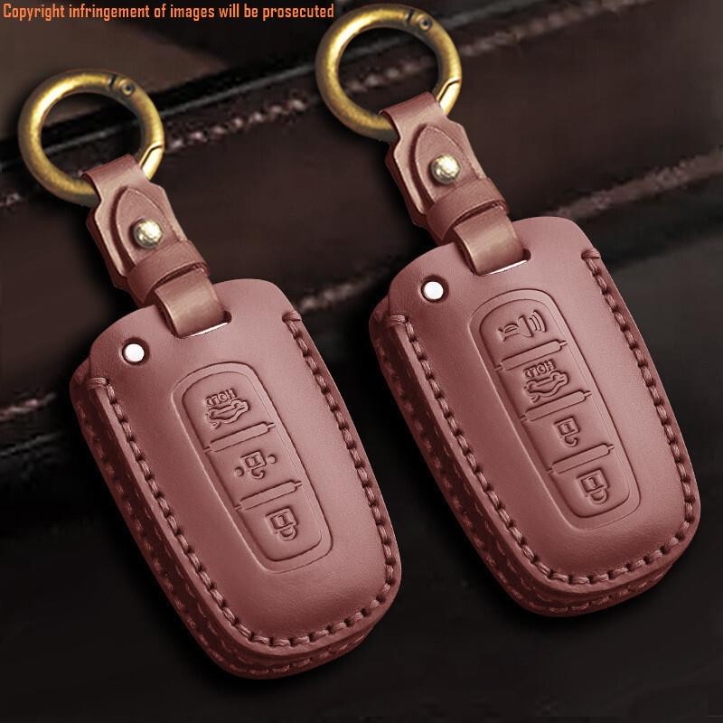 Hyundai Elantra 2013 Key Case Sportage 2011 ix35 k2 K5 First Layer Cowhide รีโมทคอนโทรลฝาครอบกรณี