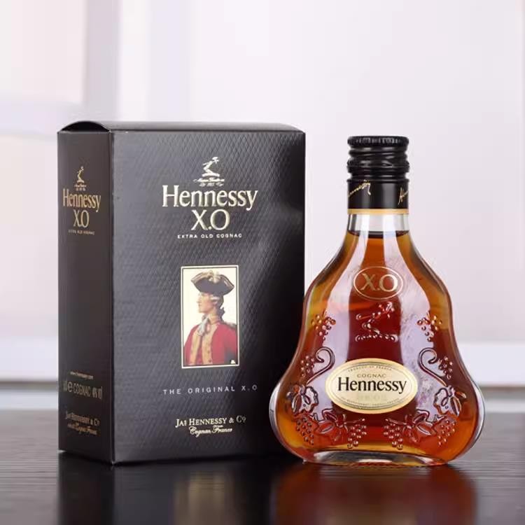 Hennessy xo Mini 50ml รุ่นไวน์ขนาดเล็กนําเข้าจากฝรั่งเศส Hennessy Hennessy Brandy xo ขวดแก้ว#812