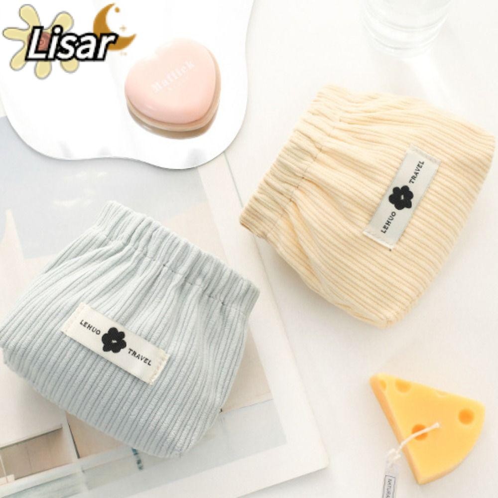 LISAR สัปเพเนลแบ๊ก กระเป๋าใส่เหรียญขนาดเล็ก ทำจากผ้าลูกฟูกนุ่ม เปลี่ยนสีได้ เหมาะสำหรับการเดินทาง