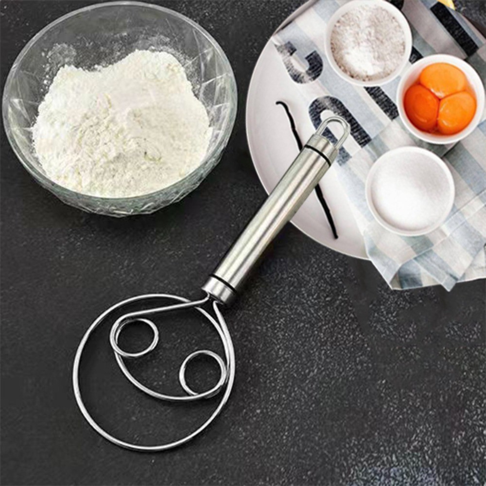 Double Roll Round Stainless Steel Mixer Flour Egg Quick Whisk Eggs Non-stick Kitchen Tools