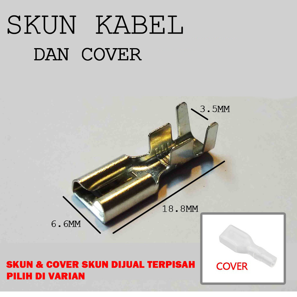 (KB) Skun cover Cable Female คลิปหนีบสายไฟแบบแบน