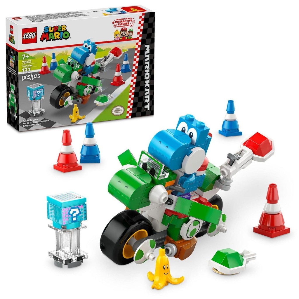 LEGO Super Mario: Mario Kart Yoshi Bike - ชุดของเล่นตัวต่อสําหรับเด็ก (NIB)-72031