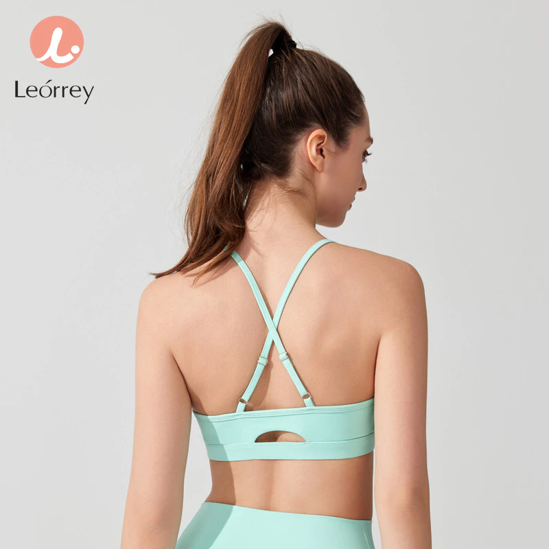 Leorrey-สายปรับได้ ถ้วยถอดได้ เสื้อชั้นในแบบสปอร์ตโยคะเนื้อนุ่ม thumbnail 6