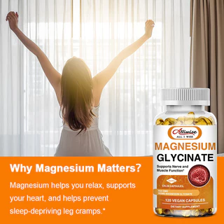 Alliwise Magnesium Glycinate Capsules รองรับสุขภาพระบบประสาท ปรับปรุงคุณภาพการนอนหลับ