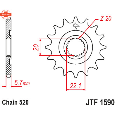สเตอร์หน้า YZ1252005-2022/WR2502001-2015/YZ250F2001-2023/GasGas250EC/GasGas300EC/GasGas450EC