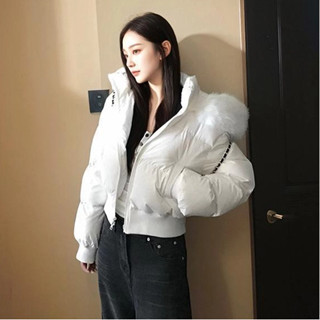 เสื้อโค้ทผู้หญิงคอปกแฟชั่นฤดูหนาว ทรงหลวม อุ่นหนา สําหรับนัก…