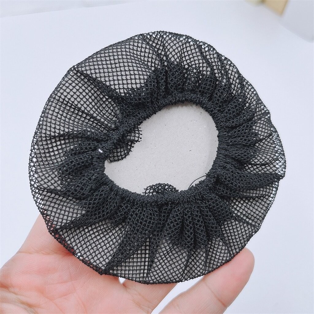 ตาข่ายครอบมวยผม แบบตาข่ายเรียบ *ไม่มีระบาย* ขอบรัดเป็นยางยืด (ตาข่ายอย่างเดียว) - รูปที่ 2