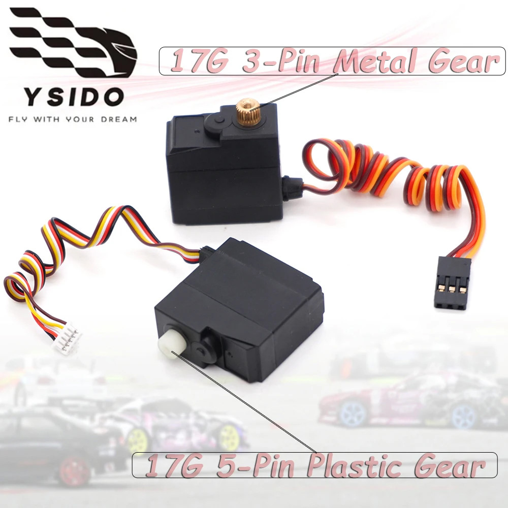 17G Micro Motor servo Digital Servo สาม/ห้าสายเกียร์พวงมาลัยสําหรับ SCY JJRC Q130 MJX 1/16 รีโมทคอนโทรล RC รถอะไหล่