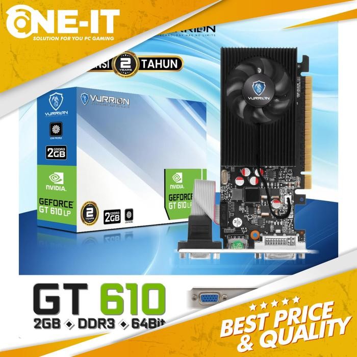 VGA VURRON GT 610 LP 2GB GDDR3 64 บิต 2G