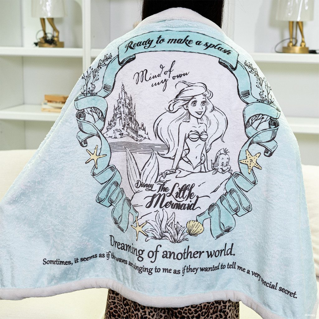 Disney Home ผ้าคลุมไหล่ DISNEY รุ่น MERMAID/03 สี Seafoam (150x2x75 ซม.) แบรนด์ DISNEYHOME