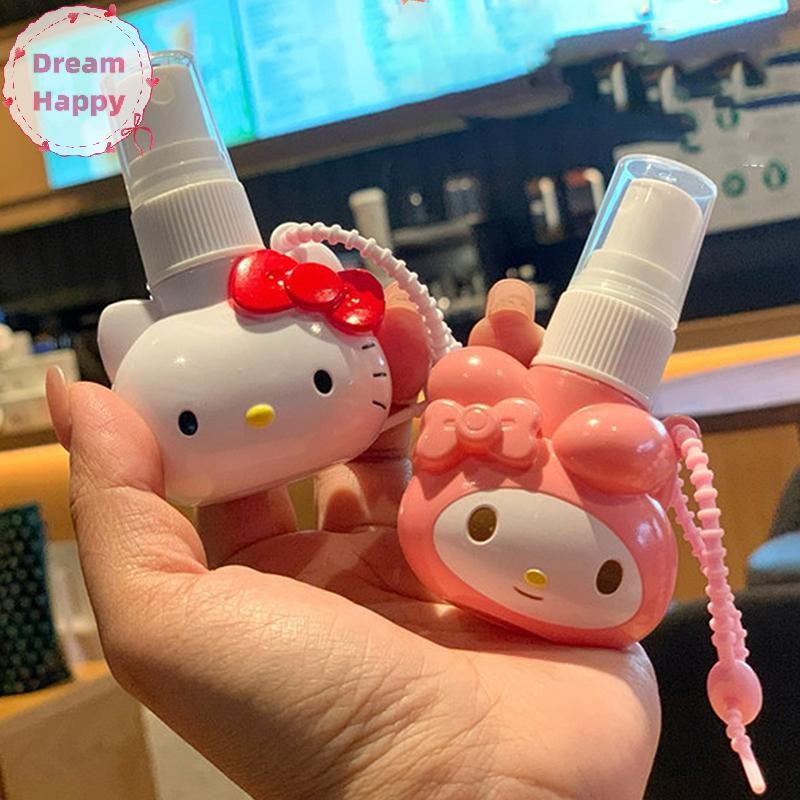DreamHappy 50ml Sanrio Hello Kitty Bottle Kuromi My Melody Travel เครื่องสําอางแบบพกพาน้ําหอมกดแอลกอฮอล์บรรจุขวด TH