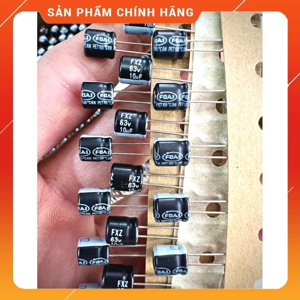 [ 500 ชิ้น ] CAPACITOR 10UF 10UF60V 60V10UF (5x7mm) ยี่ห้อ F-OAI