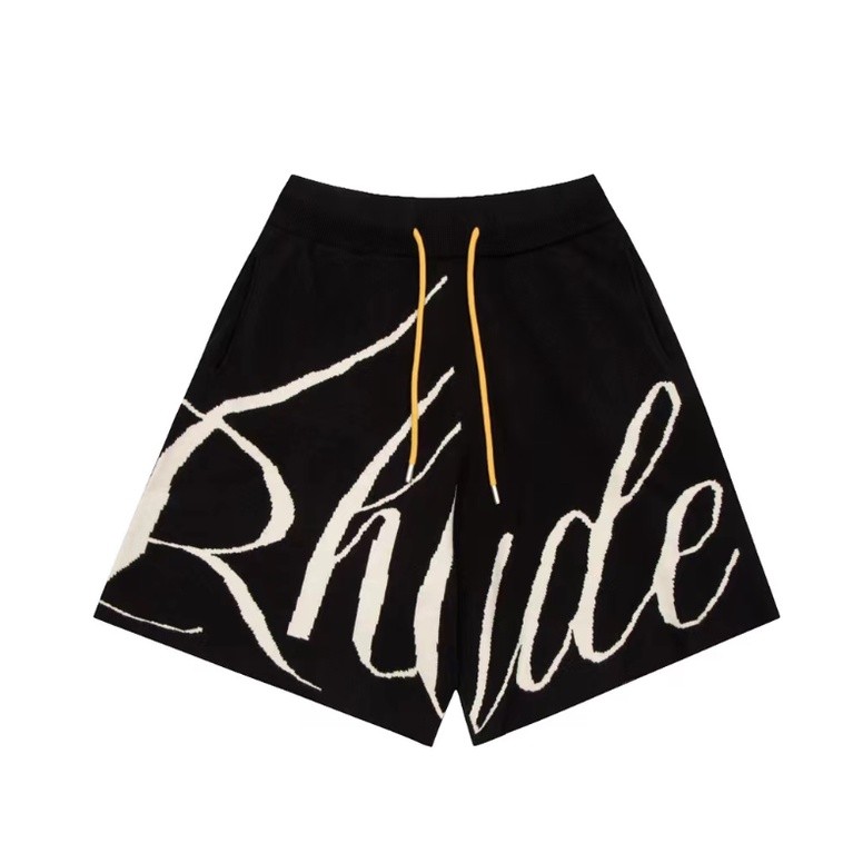 กางเกงขาสั้น RHUDE ผ้าถักสำหรับสวมใส่ลำลอง ไซส์ใหญ่