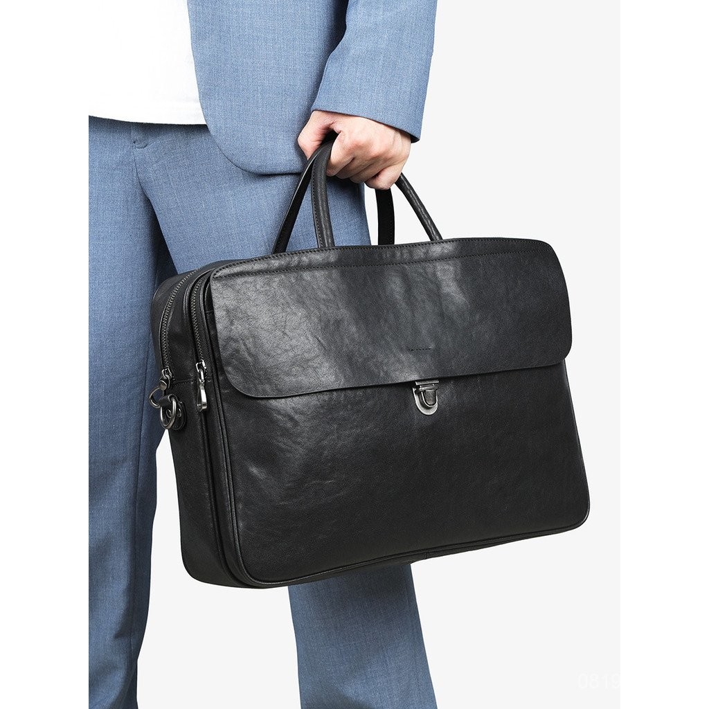 Commuter File Bag กระเป๋าถือ Cowhide Mens High-End ของแท้หนังกระเป๋าคอมพิวเตอร์ Casual ธุรกิจกระเป๋า