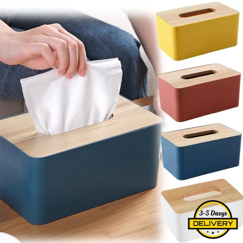 [3-5 วันมาถึง]กล่องเก็บทิชชู่แบบตั้งโต๊ะ | ฝาที่ถอดออกได้และเรียบออกแบบเปิด,วัสดุ หน้า ทนทาน บ้านออแกไนเซอร์สําหรับห้องครัว/ห้องนั่งเล่นตกแต่ง