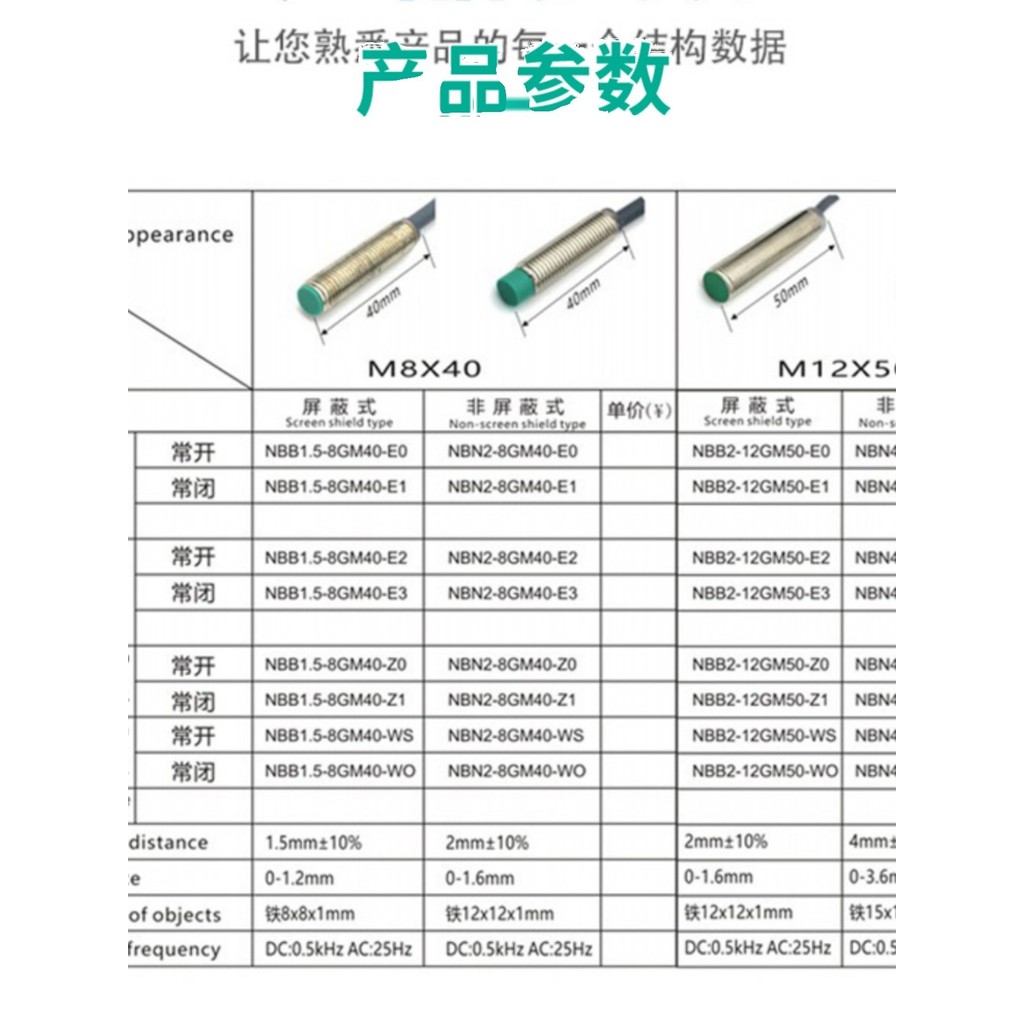 Double Plus Ford Proximity Switch NBN4-12GM50-E2 NBB5 NBN8-18GM50-E2-E0-V1 เซ็นเซอร์