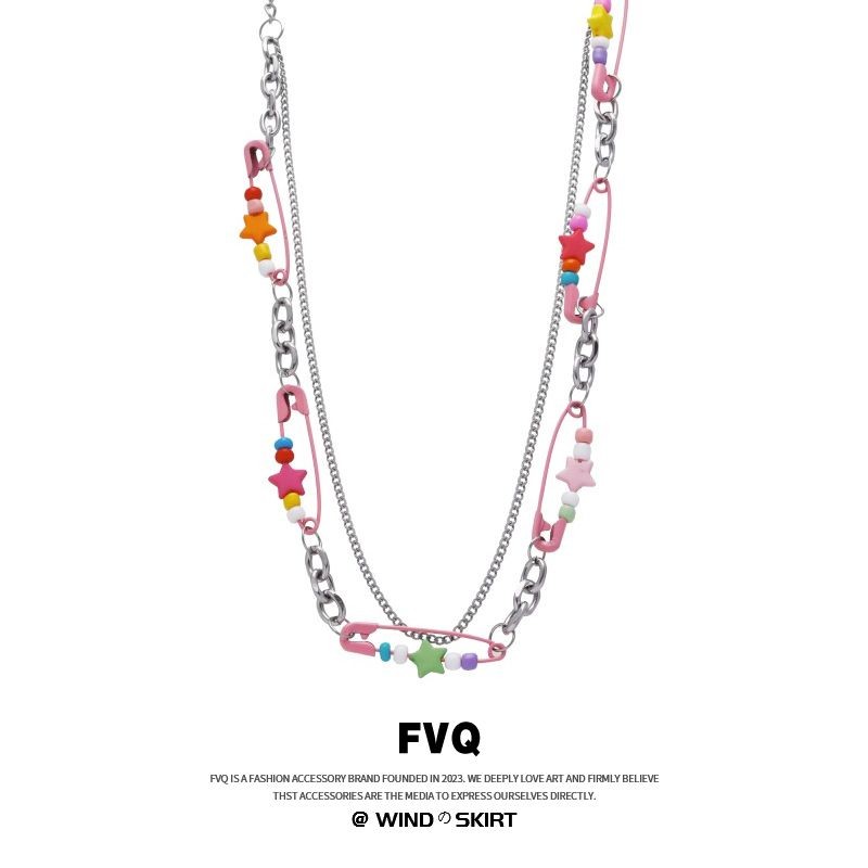 双ลูกปัดลูกปัด Star Star Crown Full Star สร้อยคอลูกปัด Star หญิง Niche หรูหรา20250823